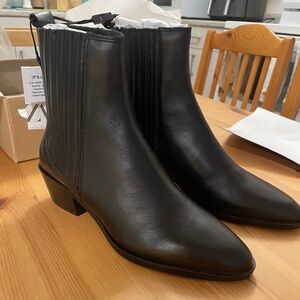 zara black leather boots
